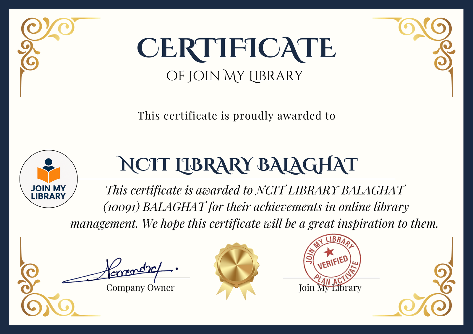 NCIT LIBRARY BALAGHAT Image